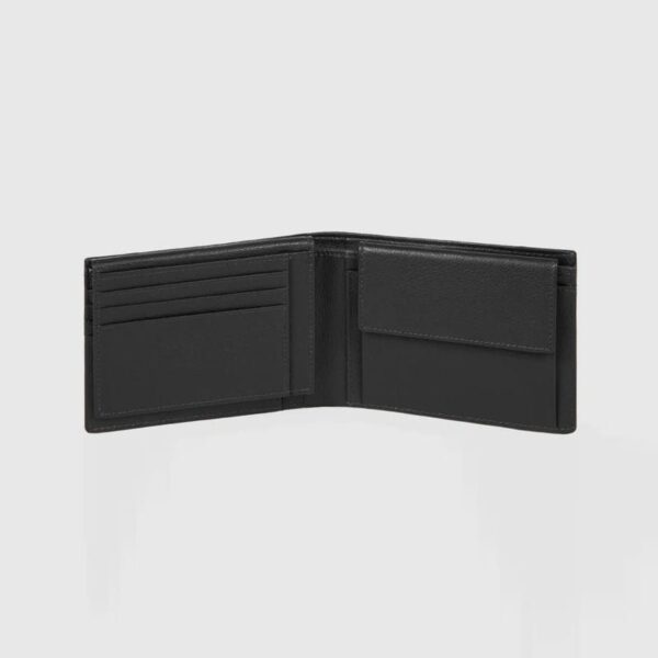 Piquadro - Portafoglio uomo con portamonete, documenti e carte di credito - Nero