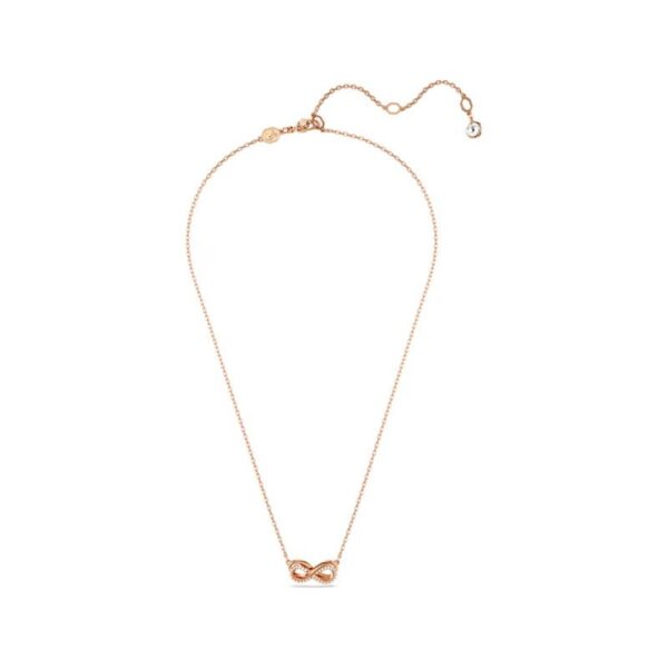 Swarovski - Pendente Hyperbola Pavé, Infinito, Bianco, Placcato color oro rosa