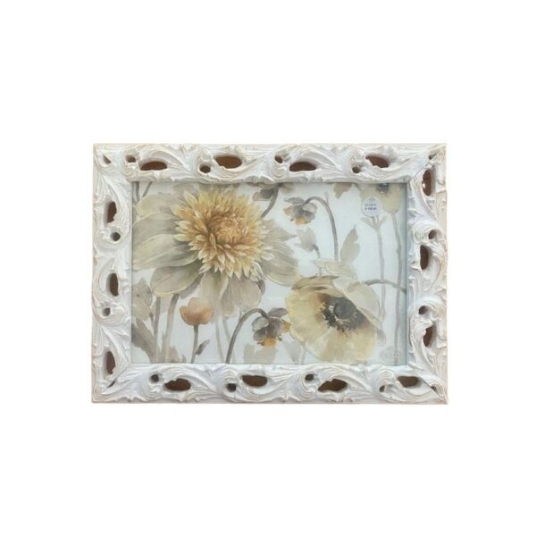 Acca - Vassoio fiori con cornice bianca 43 x 31