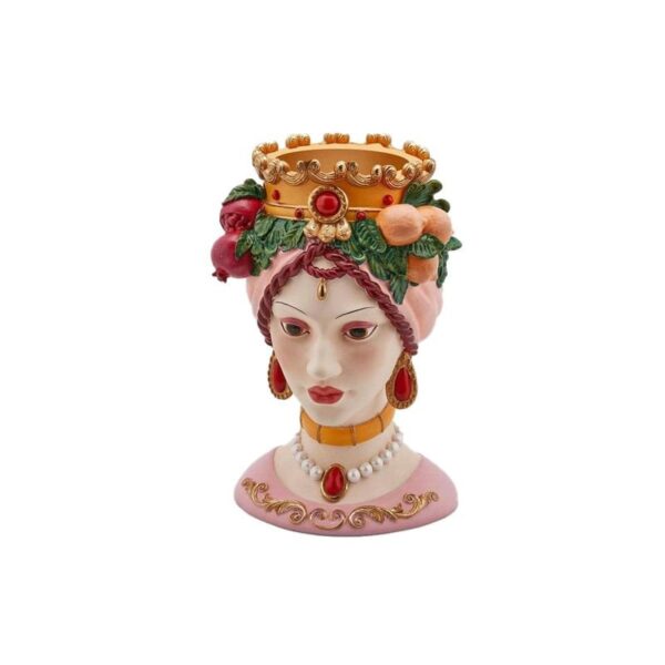 EDG Enzo De Gasperi - Vaso Portafiori Testa Donna, Rosa - Sicily