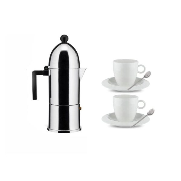 Alessi - Set Caffettiera e Tazzine c/piattino