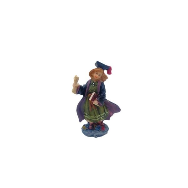 Le Stelle - Set 25 pz Statuina Laurea Ragazza, h 10 cm