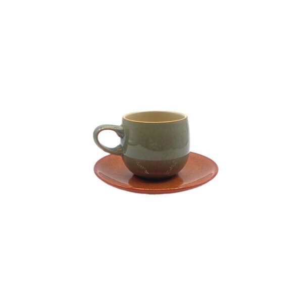 Denby - Tazza da caffè con piattino - Fire