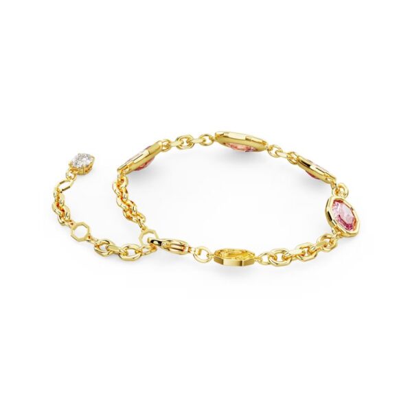 Swarovski - Braccialetto Imber Taglio ottagonale, Rosa, Placcato color oro