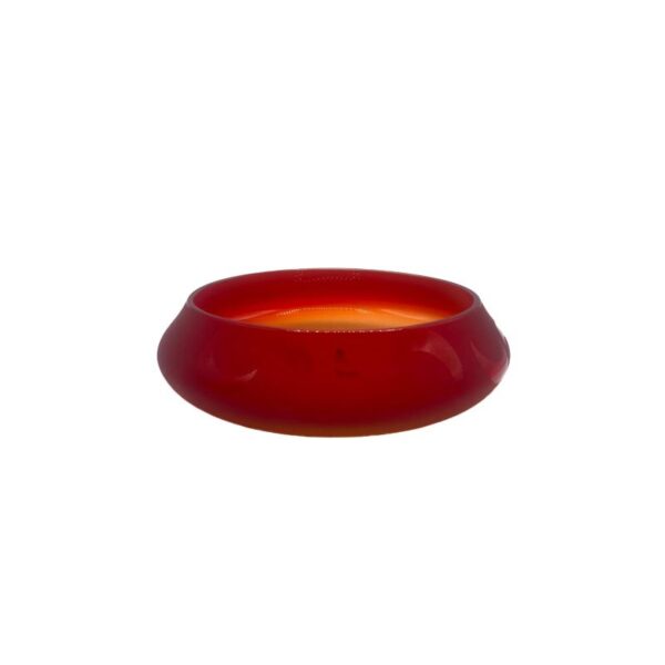 Barbini Murano - Coppa in vetro Rosso/Ambra d. 19 cm