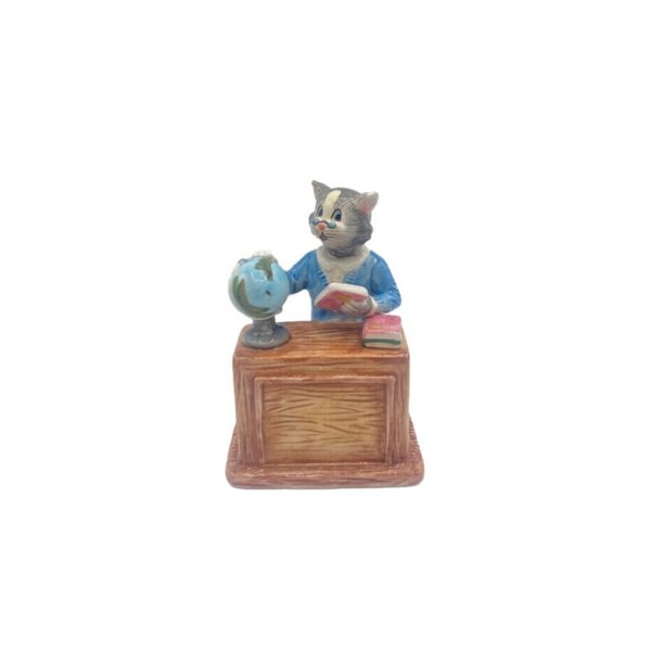 Paris Royal - Statuina gatto porcellana Lucy Teacher - Funnycats