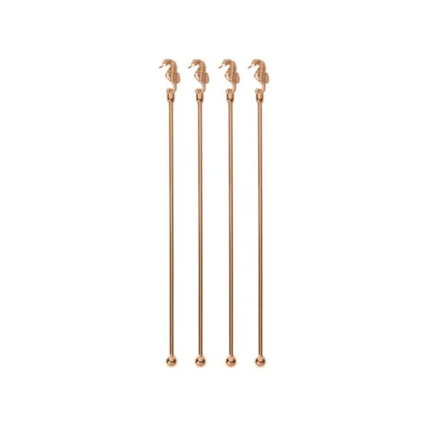 Paderno - Set 4 Palette cocktail cavaluccio marino acciaio inox, Rame