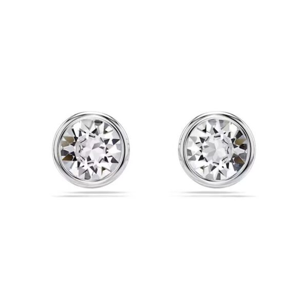 Swarovski - Orecchini a lobo Imber Taglio Round, Bianchi, Placcato rodio