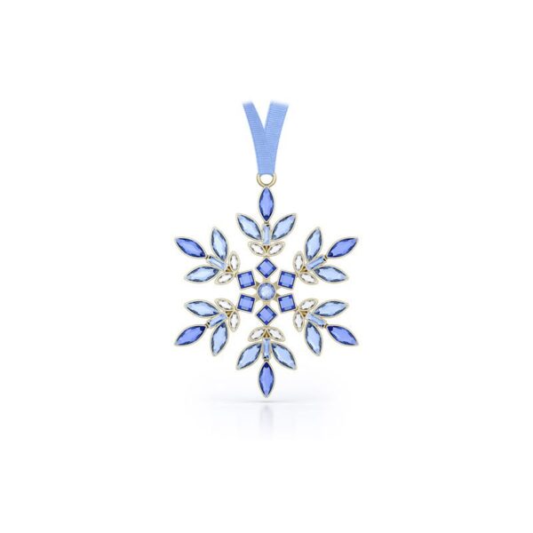 Swarovski - Ornamento Fiocco di Neve Blu Gema