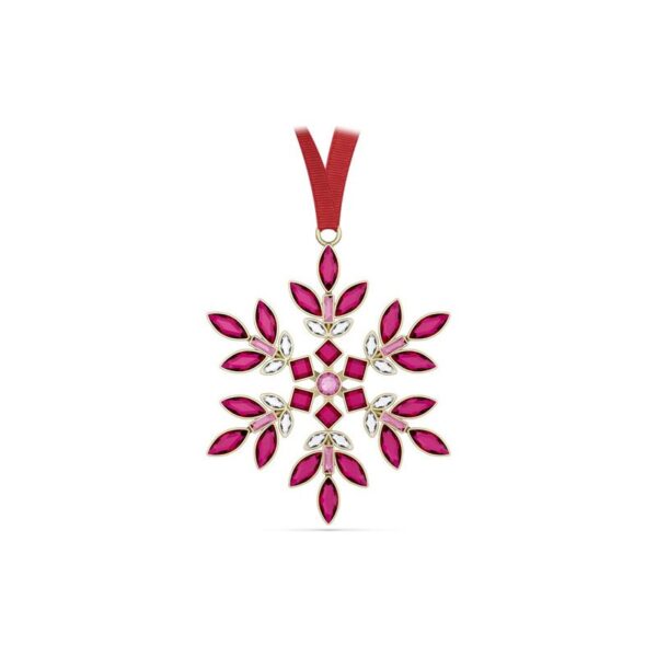 Swarovski - Ornamento Fiocco di Neve Rosso Gema