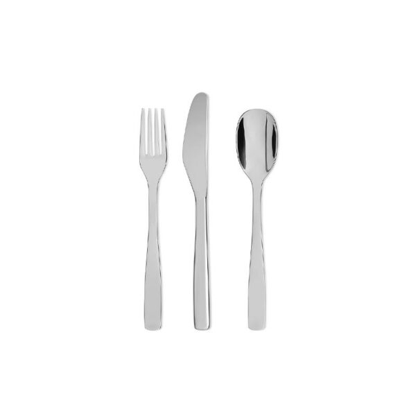Alessi - Set posate dessert 3 pz Cucchiaio, Forchetta e Coltello - KnifeForkSpoon