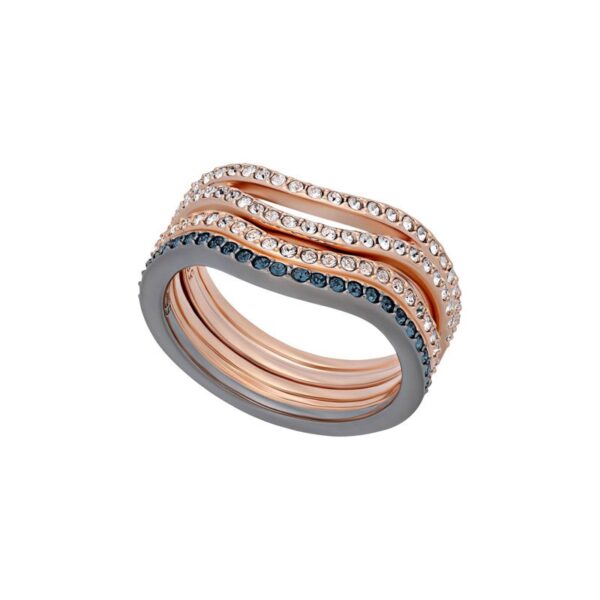 Swarovski - Set Anello Limone cristallo Placcato Rutenio e Oro Rosa, 55