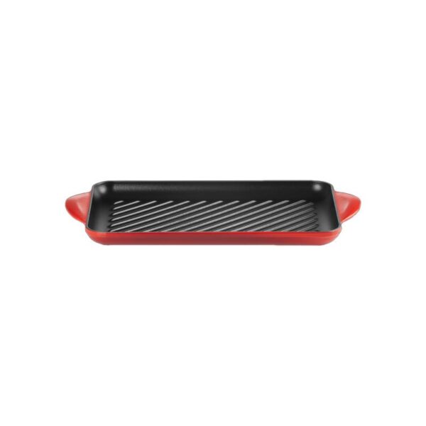 Le Creuset - Grill rettangolare in ghisa vetrificata 33x22 cm Ciliegia - Tradition