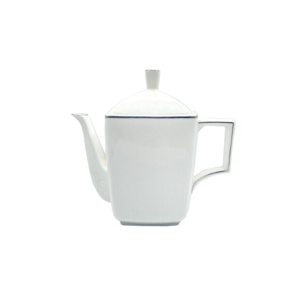 Richard Ginori - Caffettiera Quadra c/coperchio 1 L - Vela Bordo Platino