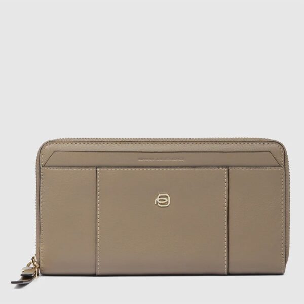 Piquadro - Portafoglio donna a quattro soffietti con zip