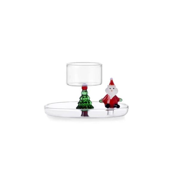 Ichendorf Milano - Tealight in vetro borosilicato Babbo Natale - Christmas Tales