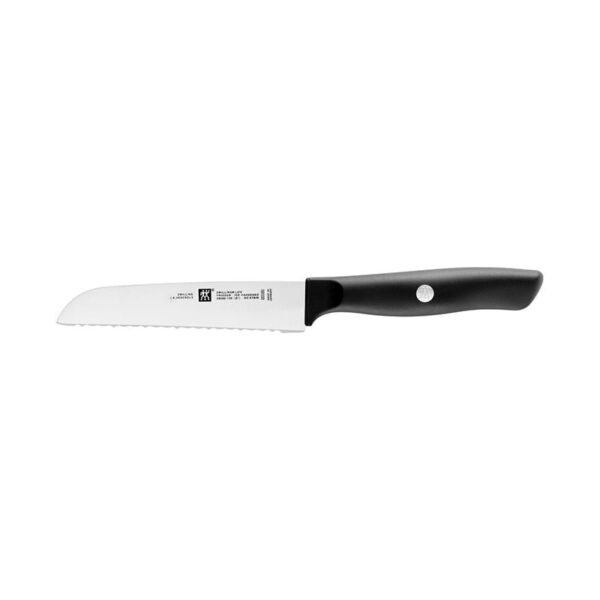 Zwilling - Coltello universale seghettato 13 cm tagliato a laser nero - Life
