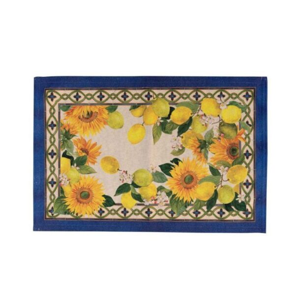 Tessitura Toscana Telerie - Tappeto Tiptap Etruscan Garden Giallo 52x180 cm