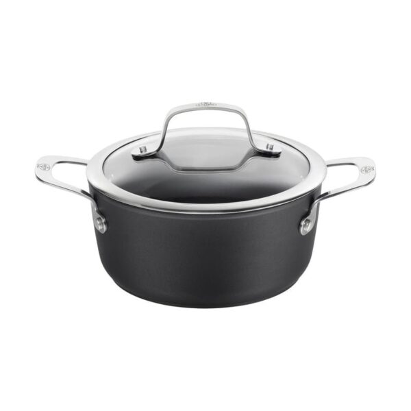 Ballarini - Casseruola con coperchio 24 cm alluminio keravis titanium extreme - Alba Luna