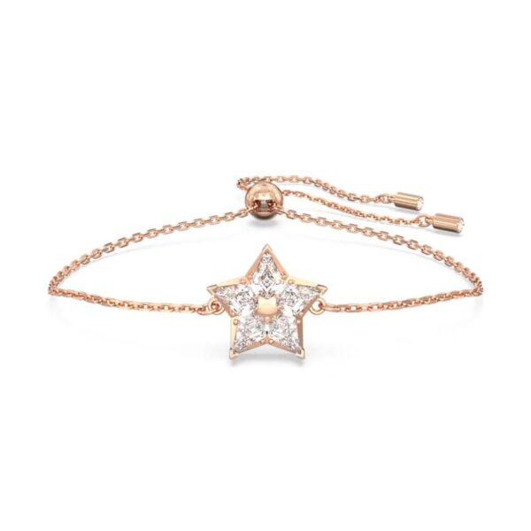 Swarovski - Bracciale Stella Taglio Kite, Stella, Bianco, Placcato color oro rosa