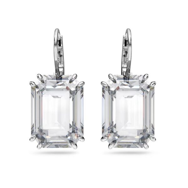 Swarovski - Orecchini pendenti Millenia Taglio ottagonale, Bianchi, Placcato rodio
