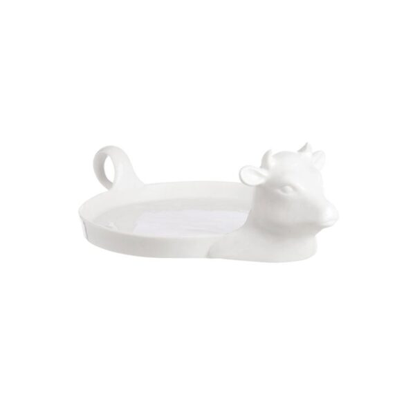 La Porcellana Bianca - Vassoio Mucca per Formaggio/Burro 16 cm