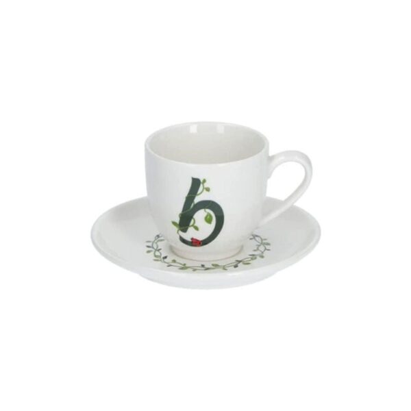 La Porcellana Bianca - Tazza Caffè con Piattino 'B'