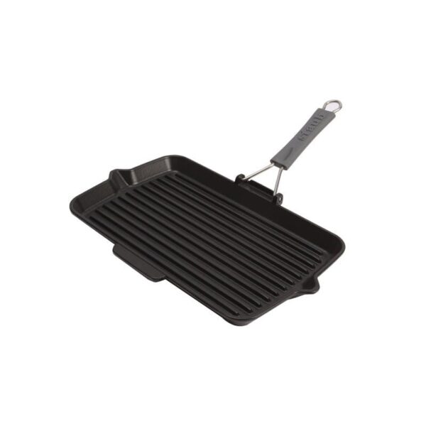 Staub - Bistecchiera rettangolare in ghisa 34x21 Nero