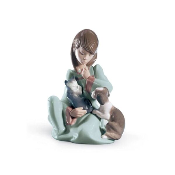 Lladró - Figurina Ragazza con animali