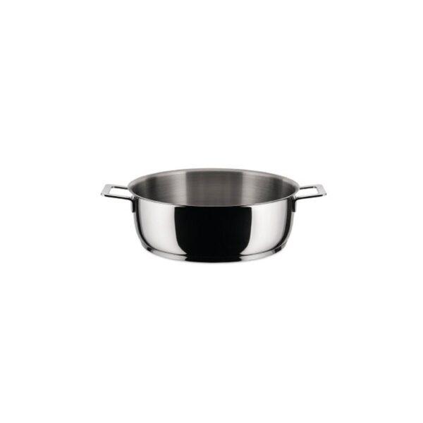 Alessi - Casseruola bassa a due manici in Acciaio Inossidabile - Pots&Pans