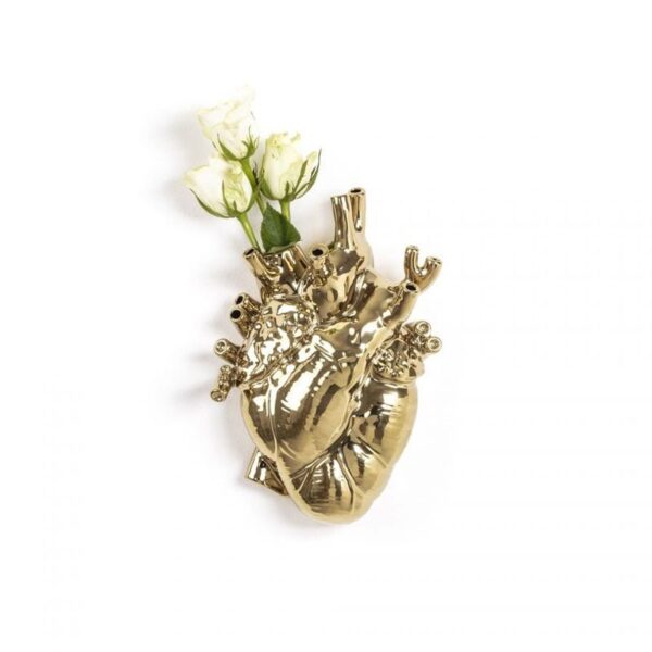 Seletti - Vaso In Porcellana Love In Bloom - Gold