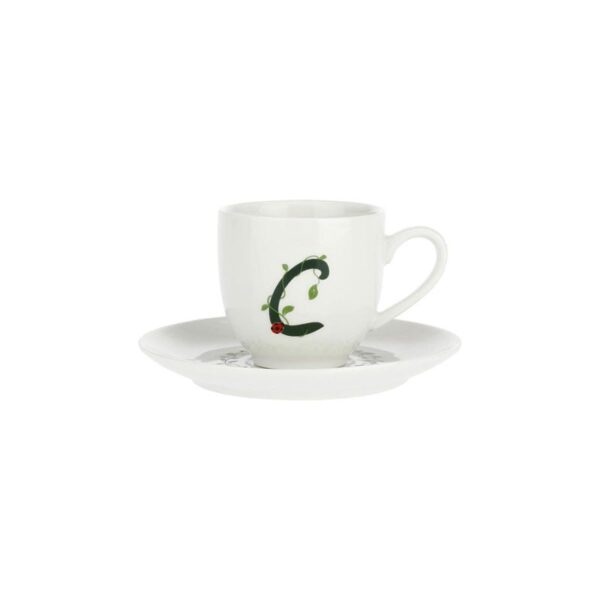 La Porcellana Bianca - Tazza Caffè Con Piattino 'C'