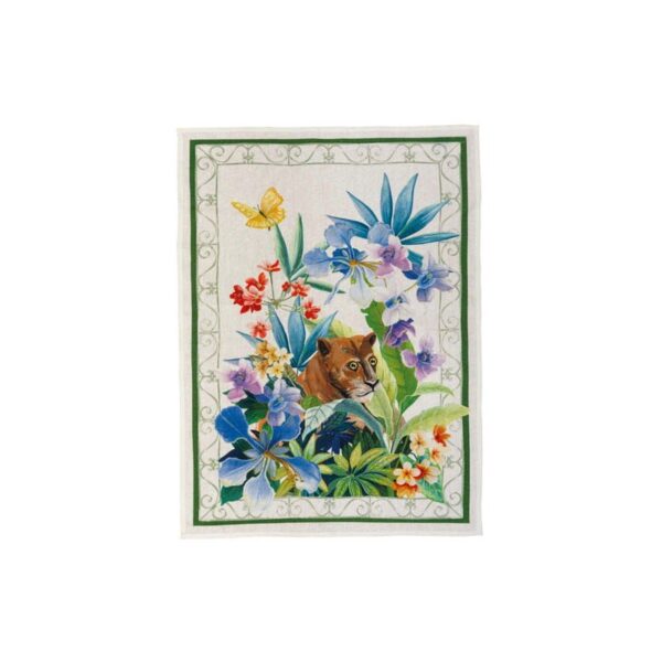 Tessitura Toscana - Strofinaccio cm 50x70 - Naif Pantera