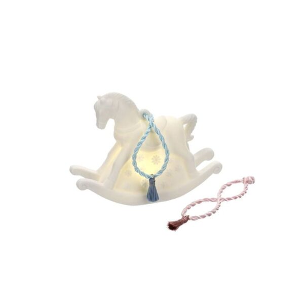 Hervit - Cavallo a Dondolo con led 13 cm - Biscuit