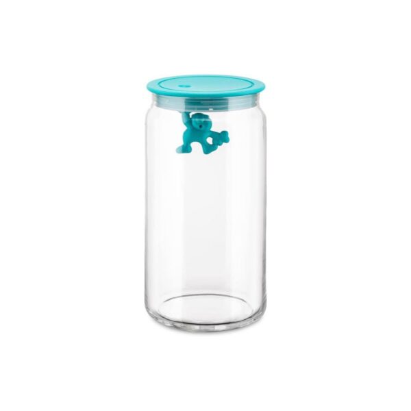 Alessi - Barattolo Ermetico 140 Cl Azzurro - Gianni A Little Man Holding On Tight