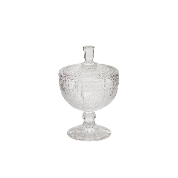 EDG Enzo De Gasperi - Contenitore Coppa Cerchi h15xd10 cm - Glass