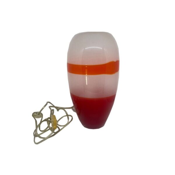 Carlo Moretti - Lampada da Tavolo/Vaso Cristallo arancione - Otria Illuminanti