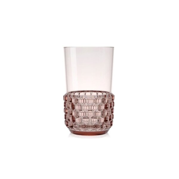Kartell - Set 4 Bicchieri Long Drink Rosa - Jellies Family