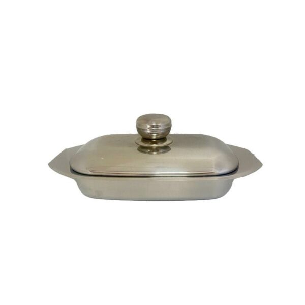 Silga - Lasagnera con coperchio 26x16 Acciaio inox
