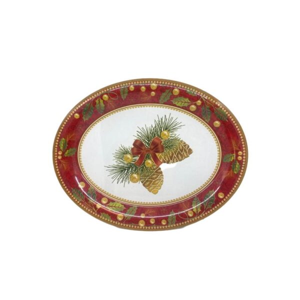 Palais Royal - Vassoio ovale natalizio in melamina 34 cm - Lamart