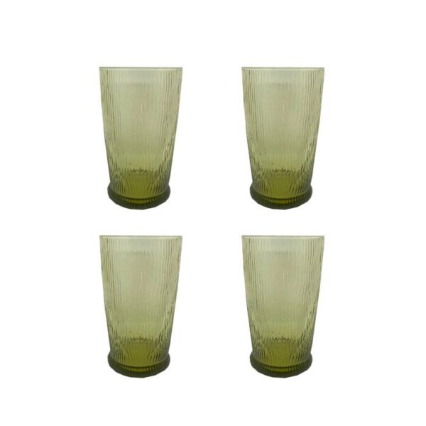 Rose & Tulipani - Set 4 Bicchieri Bibita - Happy Rain Green