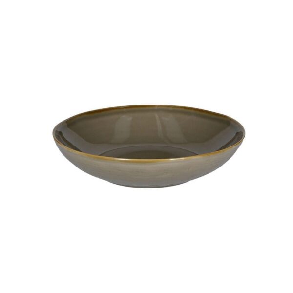 Rose & Tulipani - Piatto Fondo in ceramica 21 cm - Concerto Grigio Tortora