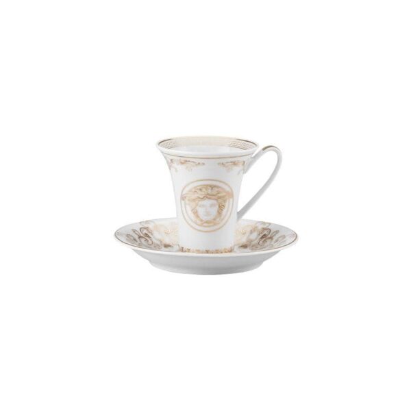 Rosenthal Versace - Tazza Caffè Espresso Con Piattino - Medusa Gala
