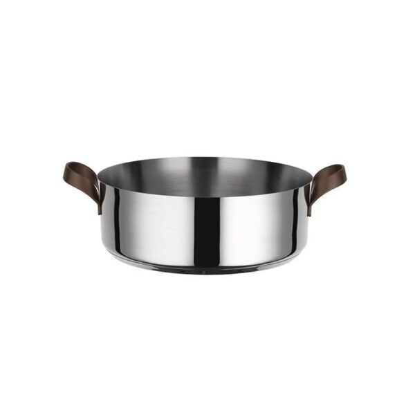 Alessi - Casseruola Bassa A Due Manici In Acciaio 24 Cm - Edo