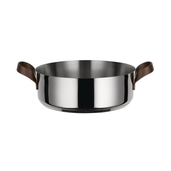 Alessi - Casseruola Bassa A Due Manici In Acciaio 28 Cm - Edo