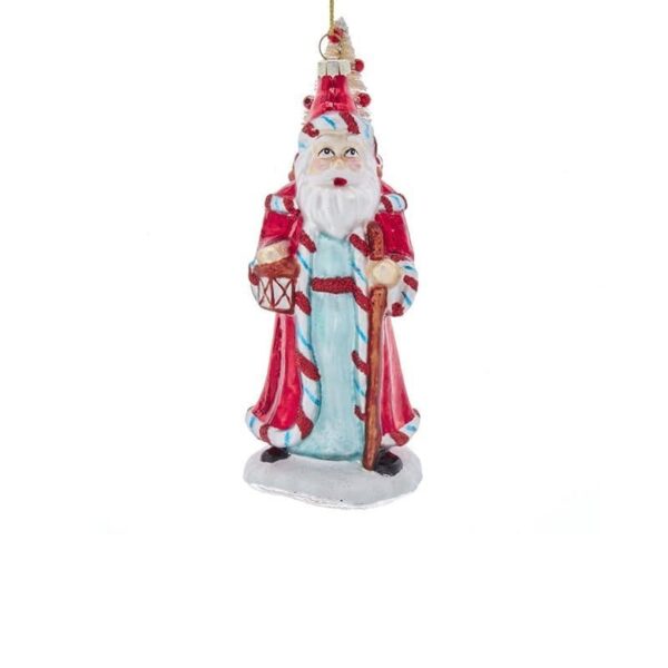 Kurt S. Adler - Ornamento Di Babbo Natale In Vetro 20 Cm
